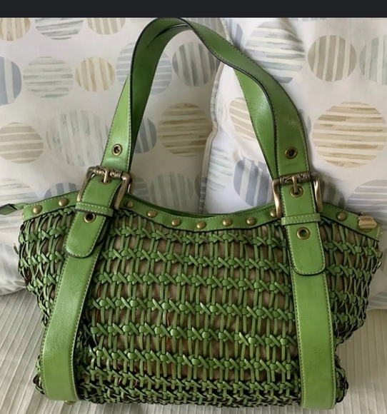 Kathy van Zeeland new leather& brass shoulder bag